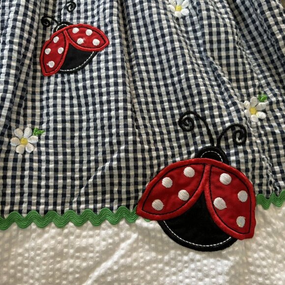 Rare Editions Gingham Ladybug Dress Size 3T - Picture 4 of 5